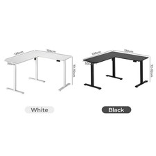 Levede L Shaped Electric Standing Desk Adjustable Height Motorised Home Office — image 2