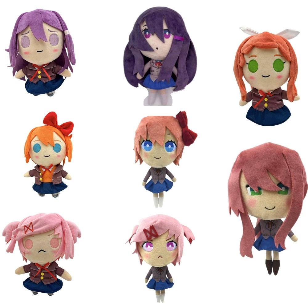 Doki Doki Literature Club Sayori Yuri Natsuki Monika Plush Doll Kids Xmas Gifts