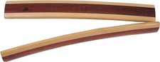 Glenluce pair of oval two-tone wooden Bones in Padouk  Boxwood