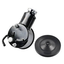 For Chevy SBC BBC 350 454 Saginaw Power Steering Pump & 1 Single Groove Pulley