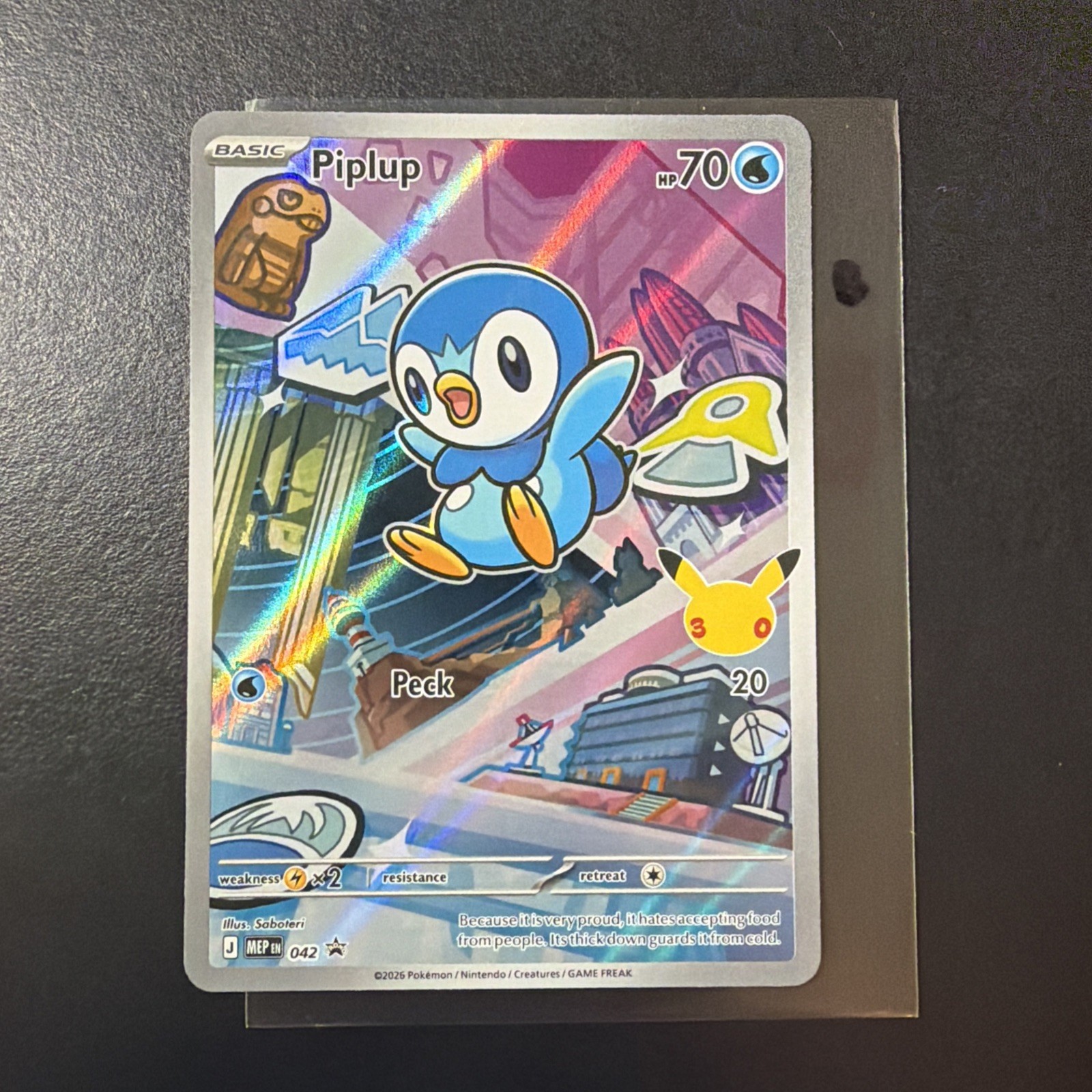 Pokemon Piplup ME: Mega Evolution Promo 042 Holo NM B