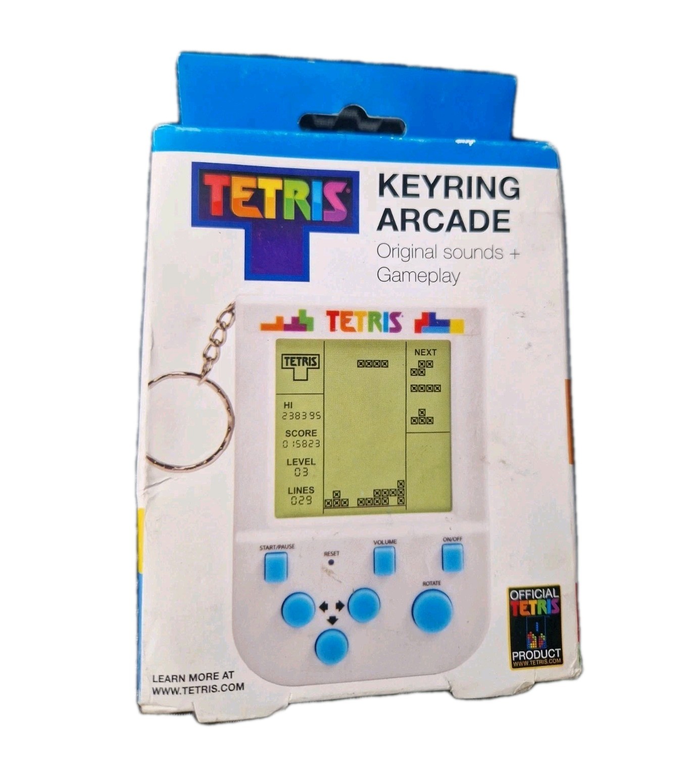 Tetris Keyring Arcade Game With Original Sounds And Gameplay New Sealed