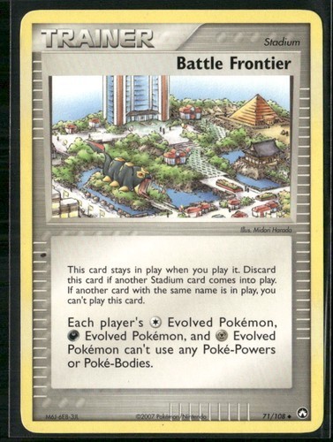 POKEMON BATTLE FRONTIER 71/108 EX POWER KEEPERS LP CONDITION