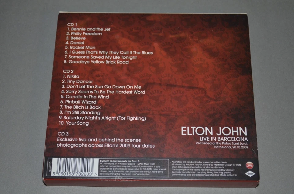 Elton John – The Red Piano Live 2009 Barcelona / Concert Live / 2CD+DVD Digipak - Bild 2 von 2