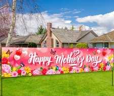 Happy Mother's Day Banner Mother  s Yard Sign Mother apos;s