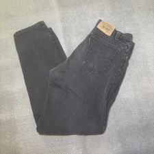 Vintage Levis 550 Jeans Mens 36x32 Black Denim Relaxed Fit USA Made #918