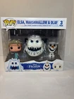 Funko Disney Frozen POP! Movies Elsa, Marshmallow and Olaf Vinyl Figures.
