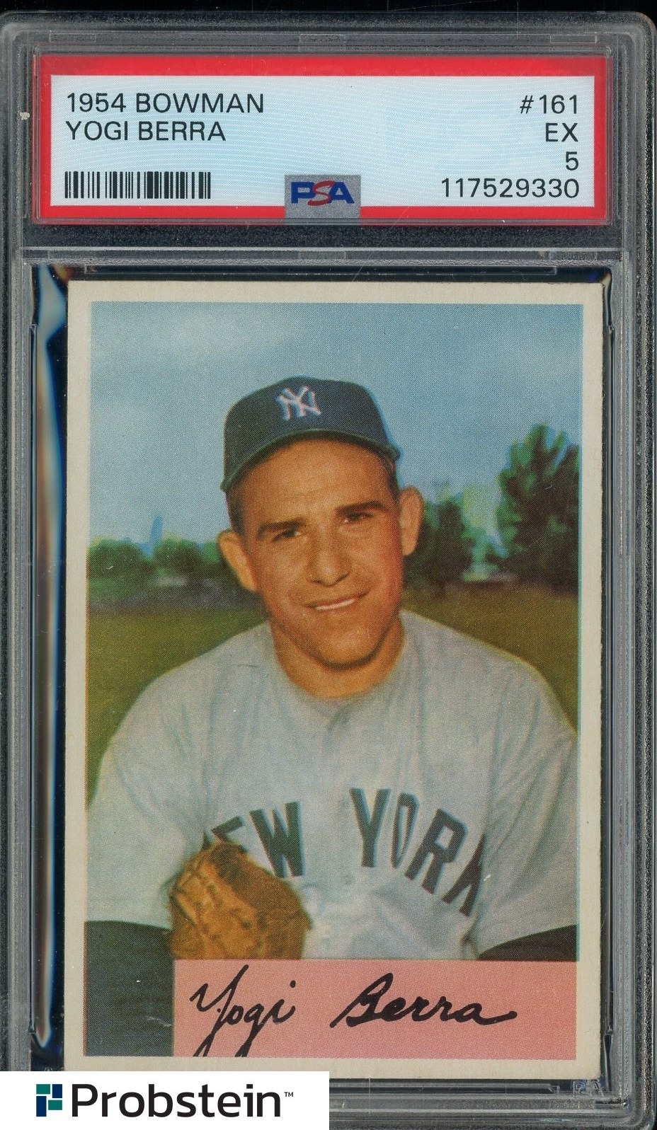 1954 Bowman #161 Yogi Berra Yankees HOF PSA 5 EX