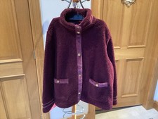 Joules Fleur Red Fleece Jacket Size 18