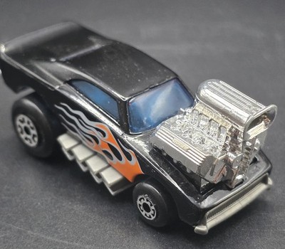Matchbox 1972 Cosmic Blues Black with Flames Big Engine Diecast Vintage