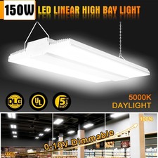 150W LED Linear High Bay Light 22500LM Commercial Warehouse Lighting Fixtures