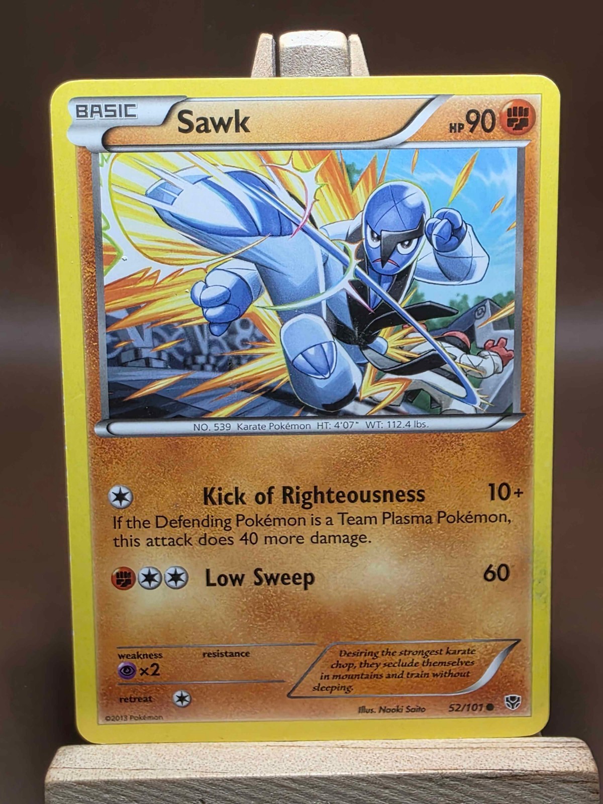 HP Sawk 52/101 Common Plasma Blast Pokemon