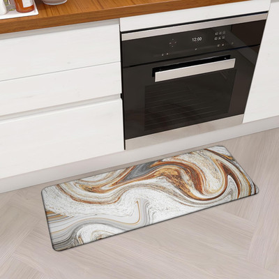 Kitchen Mats for Floor anti Fatigue Floor Marble Cushioned Memory Foam Non Slip