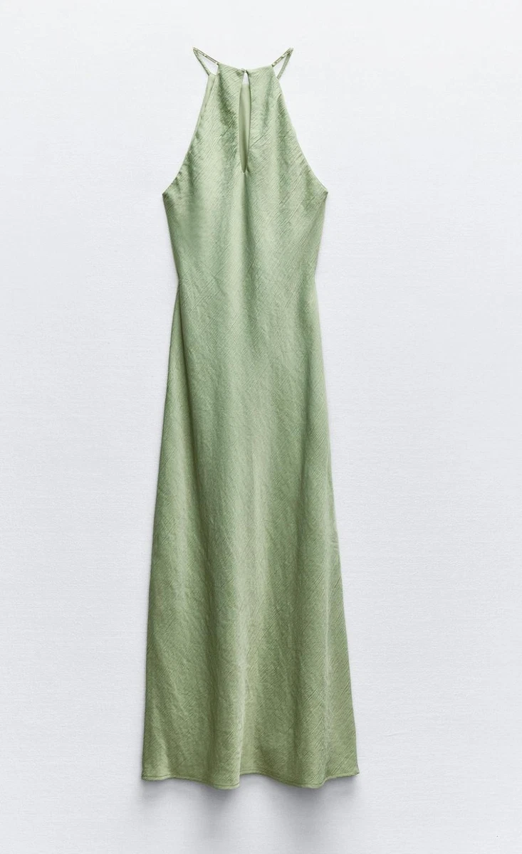 is a bodycon dress business casual ZARA. Long green lace dress Ts – Hibuy market main image 1