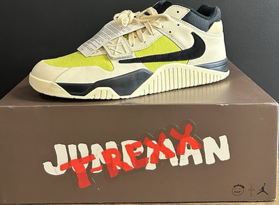 Jordan Travis Scott Jumpman Jack TR Muslin Black Bright Cactus Low Top Sneaker  