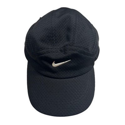 Nike Tailwind Hat Cap Black 7 Panel Mesh Running Strapback Performance Trail