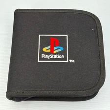 Vintage PlayStation CD Wallet Folder Game Disc Holder Zipup For PS1 PS2 PS3 PS4
