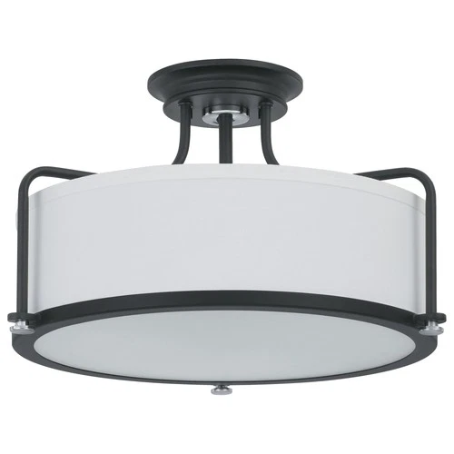 Quoizel QF1715 Calvary 3 Light 18"W Semi-Flush Drum Ceiling - Bronze - Picture 9 of 12