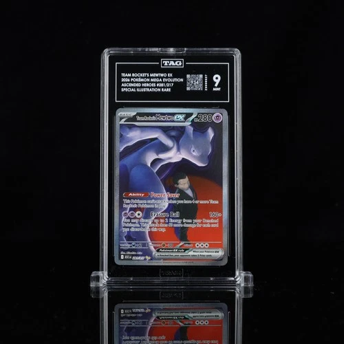Pokemon Team Rockets Mewtwo ex #281/217 ascended heroes TAG 9