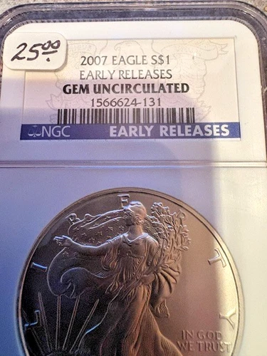 2007-W American Silver Eagle — photo from the most recent tracked eBay sale