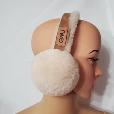 EMU Australia Women’s Angahook  Ear Muffs Brown Beige Tan Sheepskin 