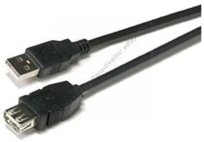 15ft long USB2.0 A Male Female Extension Camera/Webcam/Printer Cable SHdis BLACK