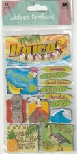 Jolee's Boutique 3-D stickers HAWAII Hula Hawaiian Theme 75907 Fast FREE Ship!