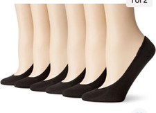 PEDS 3 pair Women's 180288 Ultra Low Microfiber Liner Gel Tab Socks Size 5-10