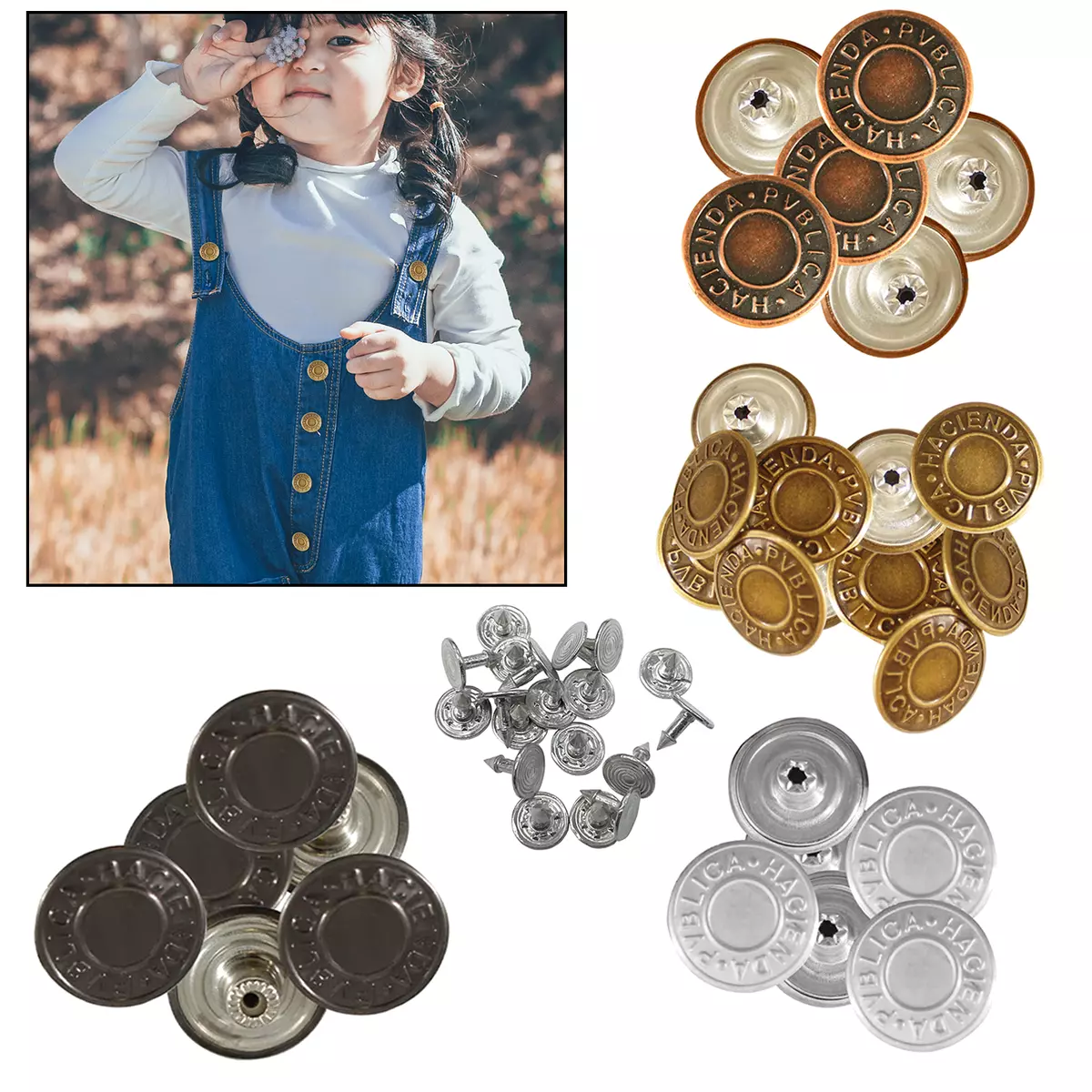Replacement blue jean buttons sales