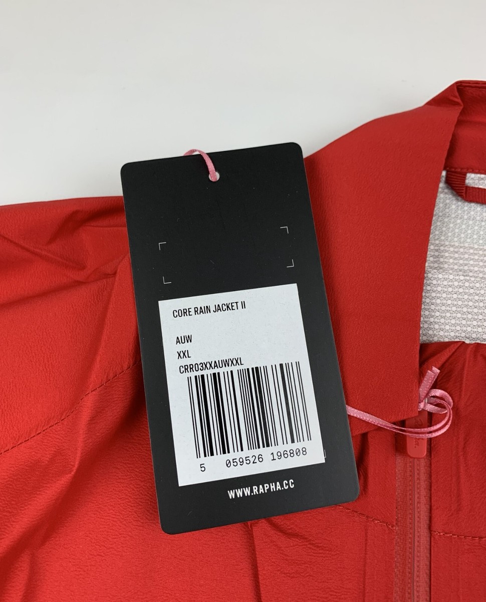 RAPHA Men's Core Rain Jacket II Size 2XL Red NWT | eBay