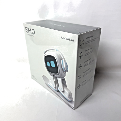 EMO Living Ai White Desktop Robot Pet | eBay