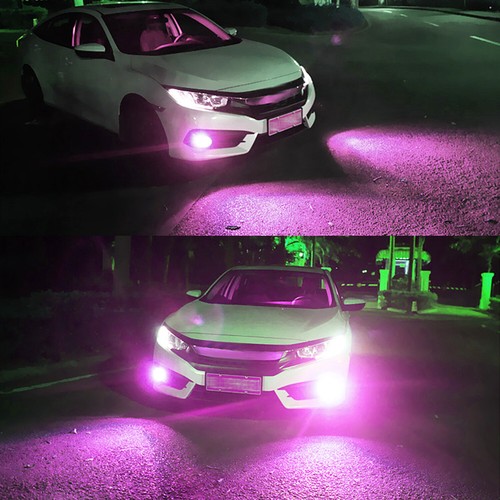 2Pcs 9005/9006 Pink Purple High Power 3030 SMD LED Fog Lights Driving DRL Bulbs - Picture 10 of 12