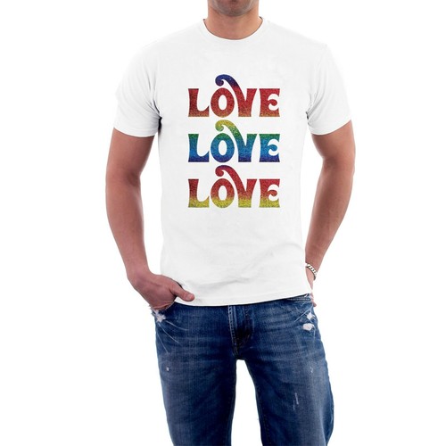 Love Love Love Rainbow T-shirt Pride CHARITY Tee - Picture 8 of 11
