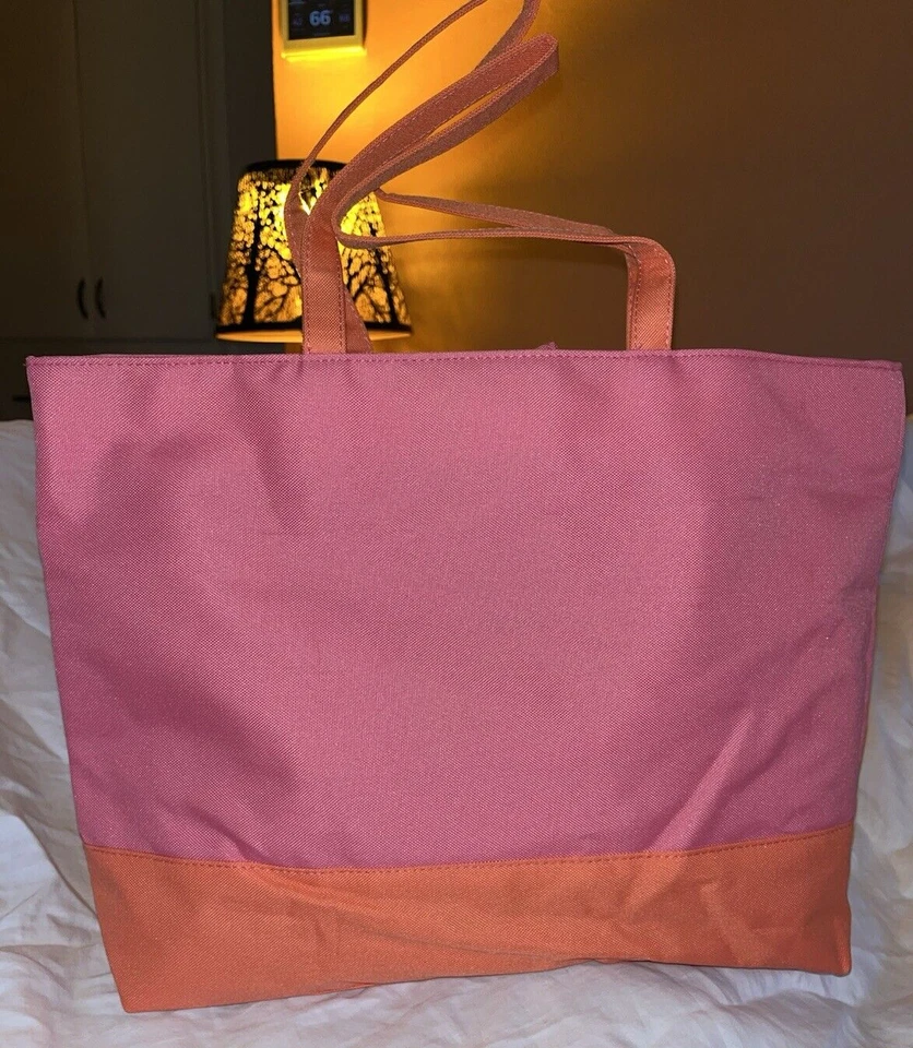 Wacoal Bolso de Mano Grande Cartera Bolso de Hombro Rosa con Bloque de Color Albaricoque Gimnasio Playa Bolso Foto 3 de 4