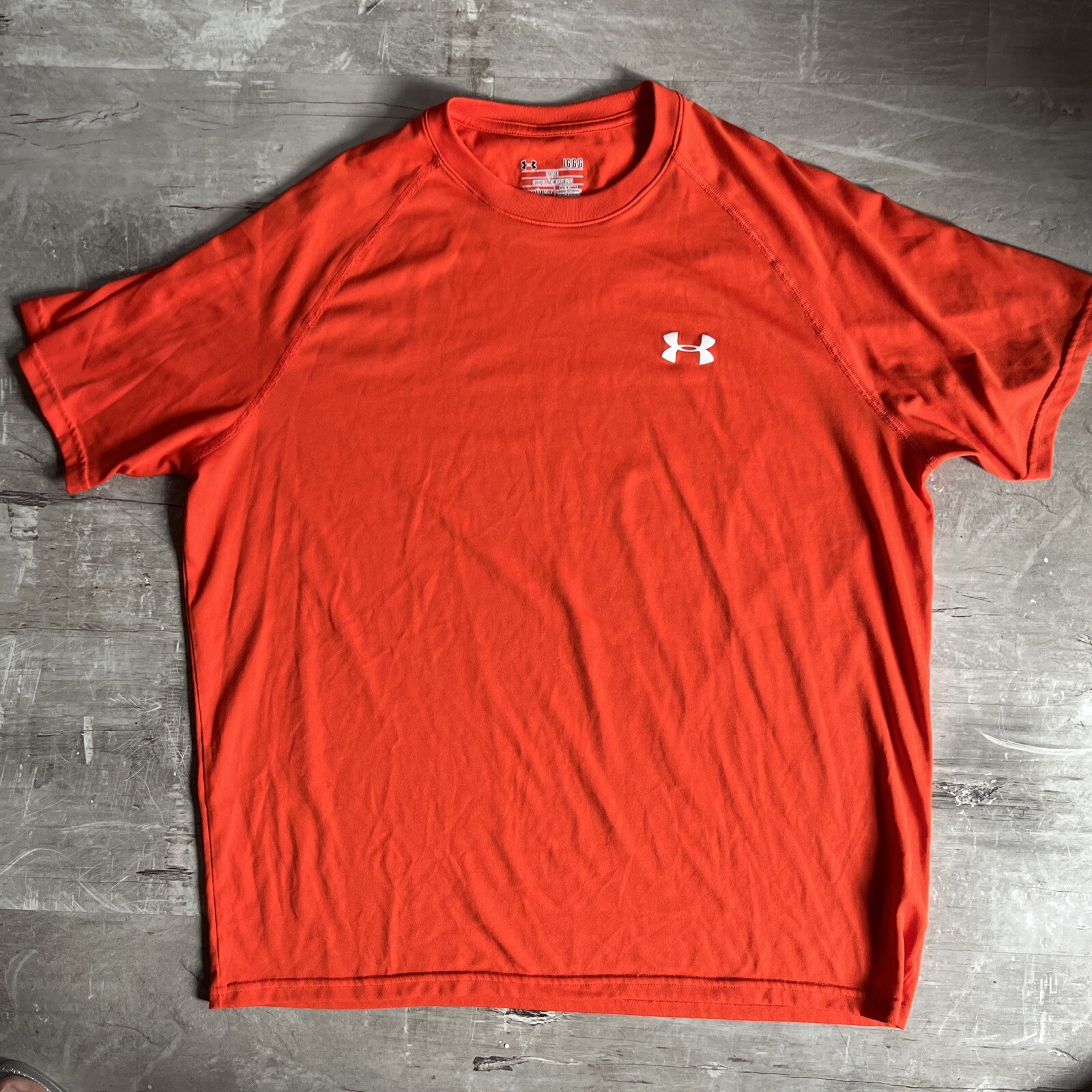 Under Armour Men's Heat Gear Orange Logo Short Sleeve… Gem