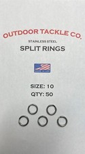 Stainless Steel Split Rings - Size 10 - 50 Pieces - Made in USA