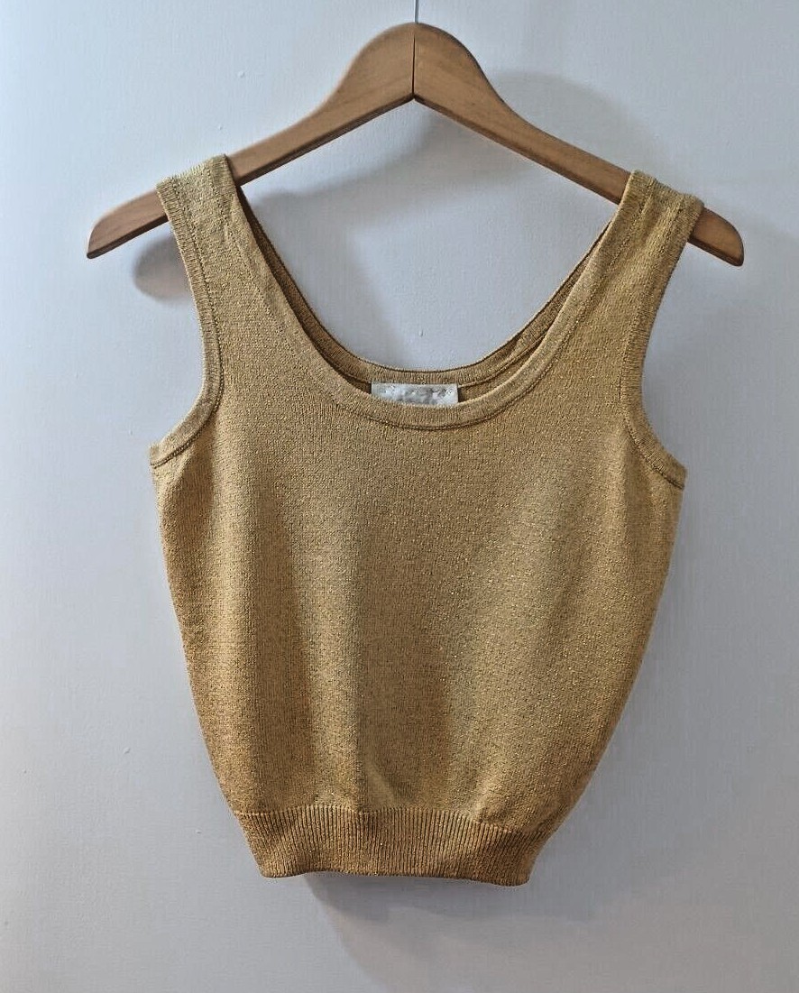 St John Basic Collection Gold Metallic Small Tank - image 1