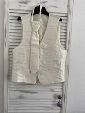 Wedding Ecru Men Set STie And Vest Pit To Pit 53 Cm Mint Cond