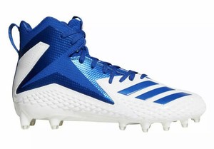 blue and white adidas football cleats