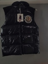 moncler body warmer mens, size L, navy blue, brand new with tags.