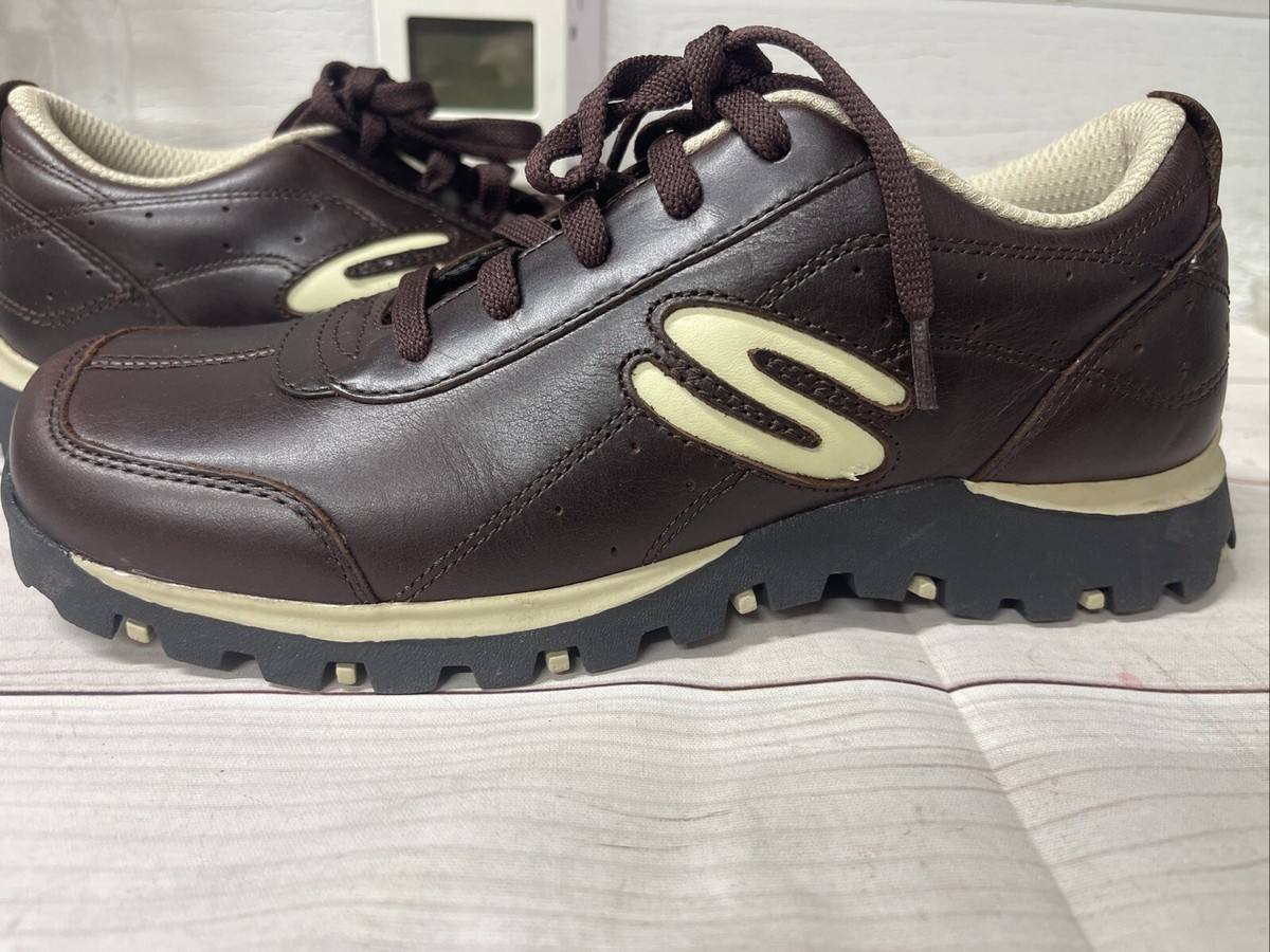Vintage SKECHERS Shoes Mens Size 8 Brown Leather Derby Oxford Chunky Y2K 7450 Vintage Chunky Y2K 90s Skechers Derby Style Leather Shoes Sz  main image 2