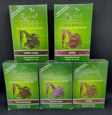 Reshma Femme Henna Rich Conditioning Luminous Hair Color 60g (3 Pack) PICK COLOR