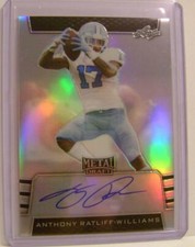ANTHONY RATLIFF-WILLIAMS ROOKIE CARD AUTO LEAF METAL DRAFT 2019