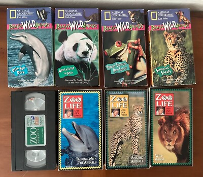 90s VHS lot of National Geographic Really Wild Animals Zoo Life w/ Jack  Hanna