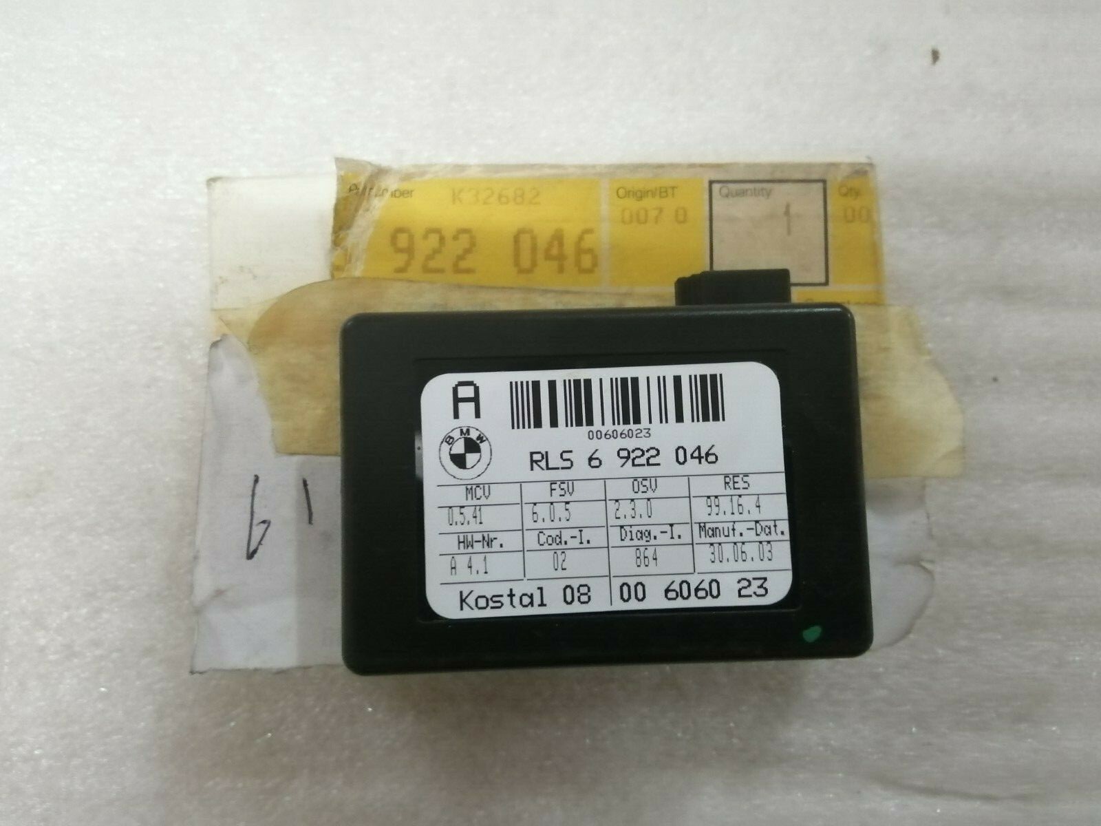 BMW 61356922046 E65 E66 Light and Rain Sensor Wiring Cable Only 