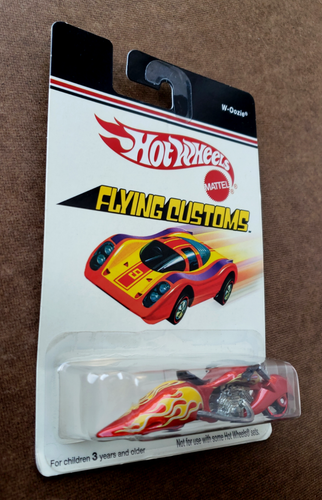 2007 Hot Wheels W-OOZIE RED Flying Customs Series Red Chrome Rim Motorcle 1:64 - Picture 7 of 14