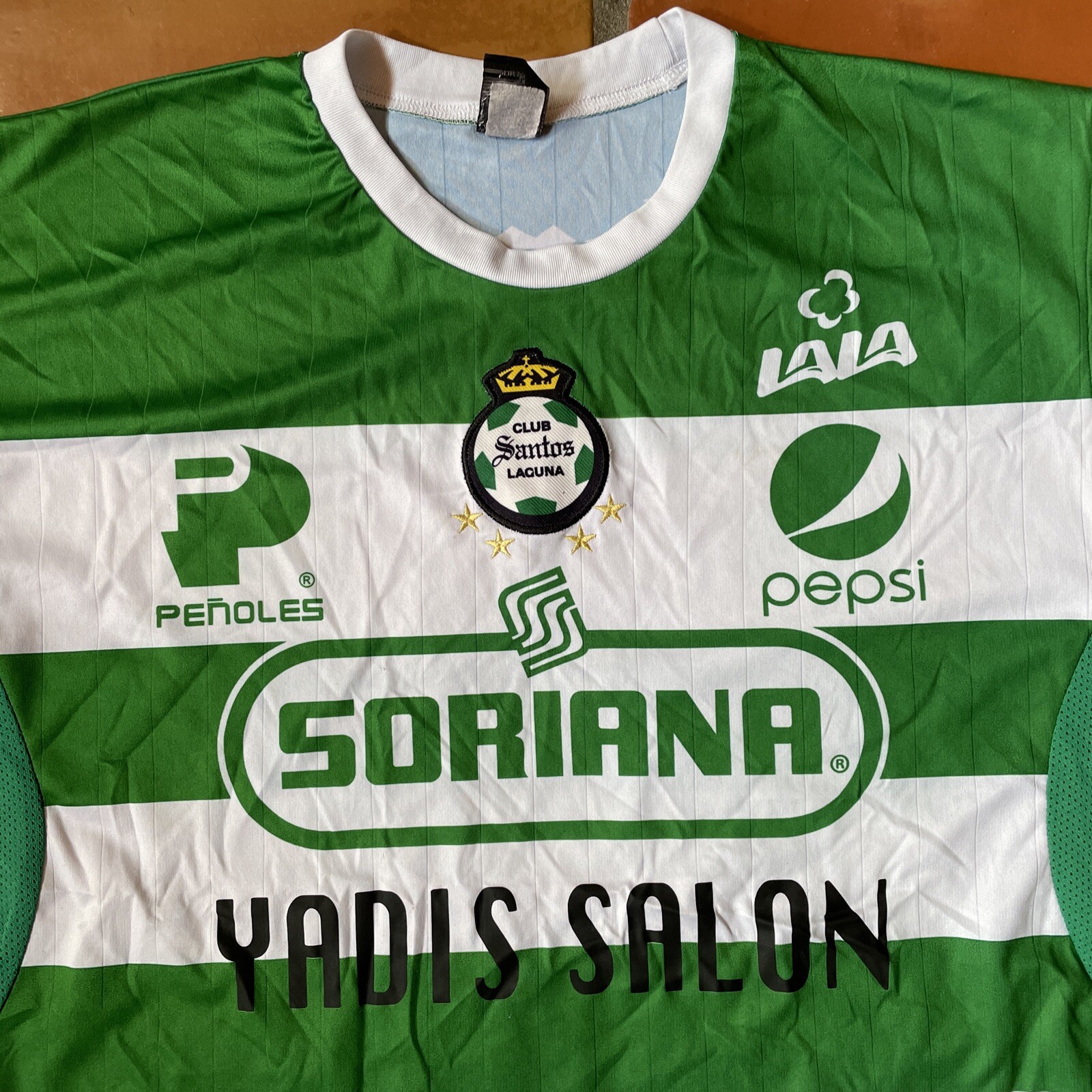 ML SPORTSWEAR CLUB SANTOS LAGUNA Mexico Futbol Soccer Green White Mens L Jersey