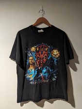 Vintage 1999 Star Wars Episode 1 Movie Promo Black Large T-Shirt