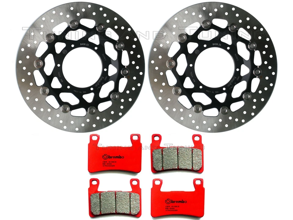 Disques frein avant BREMBO+Plaquettes SA POUR HONDA CBR 600 F SPORT 2001 2002 02 - Photo 1/1