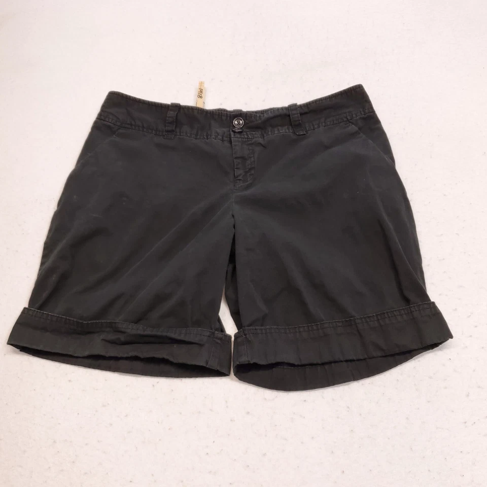 Pantalones Cortos Chinos Informales Mossimo Elastizados Lavado Oscuro Para Mujer Talla 12 Negros Foto 2 de 4